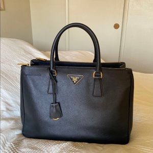 Prada Saffiano Galleria Lux Double Zip Tote